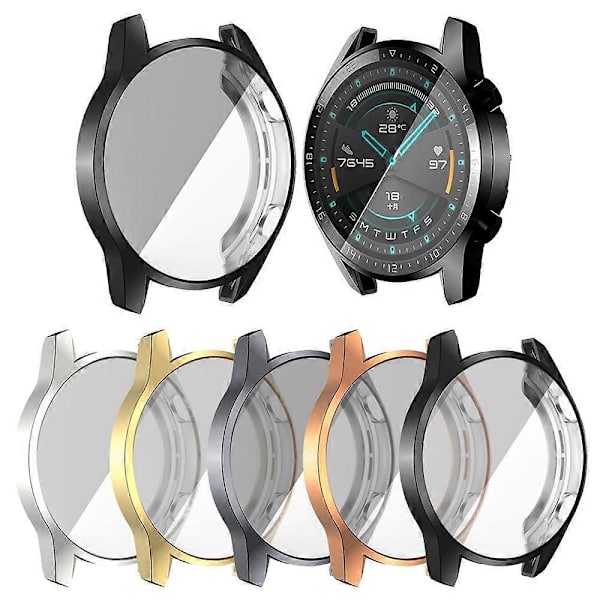 Beskyttelsesetui til Huawei Watch GT 2 46mm Blød TPU Fuld Skærm Beskyttelsesetui Beskyttelsesdækning sliver