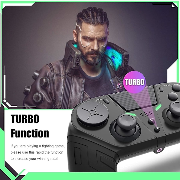 PS4 trådløs controller, gamepad-fjernbetjening med Prog