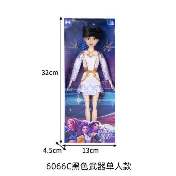Kpop Demon Hunters 11,5 tums ledad docka actionfigurset Anime samlarleksak*66C Rosa Enkel*ljus 66C Pink Single light