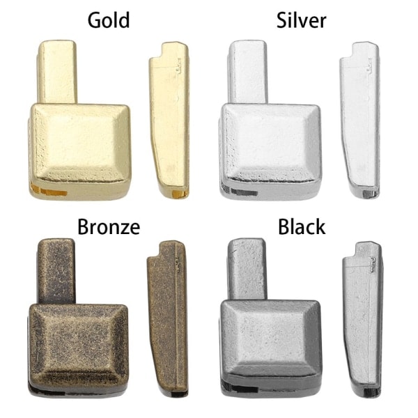 10 stk Metal Lynlås Stopper Reparation Lynlås Stopper SORT sort