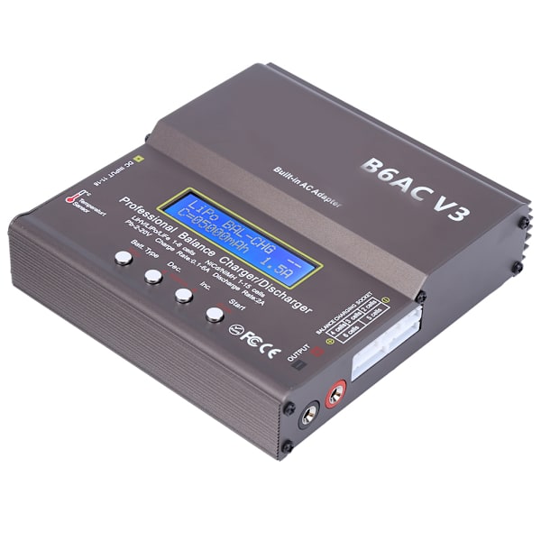 Älykäs 80 W:n tasapainolaturin Ni-Mh Ni-Cd -akkupakkausmallille B6ACV3 AC100-240V (EU-pistoke)