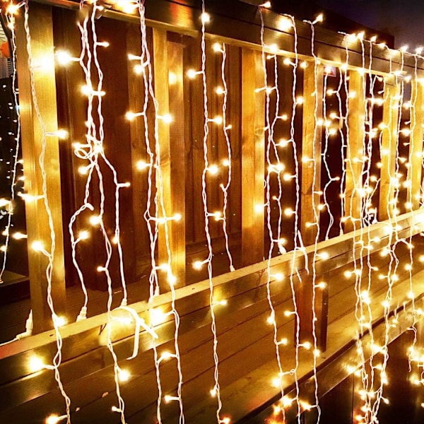 LED Isbelysning för Utomhus Juldekoration 400LED 8 Lägen Isbelysning Julbelysning, Utomhus Fairy Lights för Jul, Fest, Jul