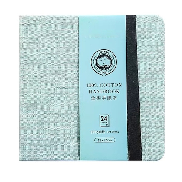 Hardcover Akvarel Skitsebog Hardcover Akvarel Bog 24 Ark Kunstnerpapir til Kunstner Voksne Studerende Maleri null - light green 0.19