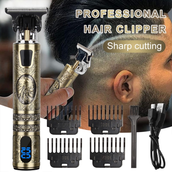 Hårklipper for menn, trådløs klipper, trimmer, barbermaskin 2