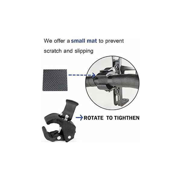 Justerbar flaskeholder, for landeveissykler/terrengsykler, aluminium 360° Ro