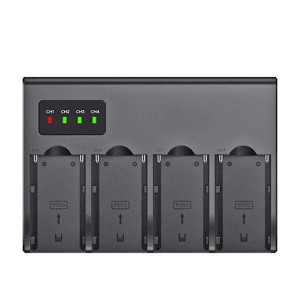 NP F960 NPF970 NP-F970 4-kanavainen digitaalinen kameran akun laturi LCD-näytöllä NP-F550 F750 F950 (EU-pistoke) (musta)