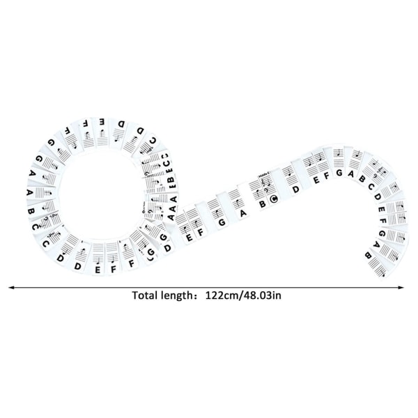 88 koskettimen silikonipianonäppäimistön nuottimerkinnät tarrat aloittelijoille Black and white