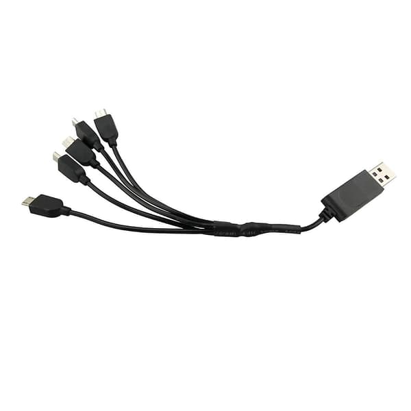 Foldbar Quadcopter Tilbehør Li-ion Batteri 1 til 5 Ladekonvertering Kabel Flyer Multi Lader