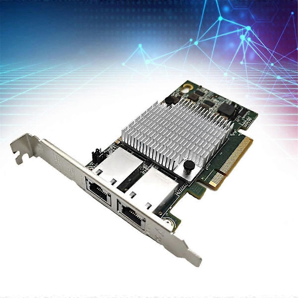 10G Dual Port Ethernet Netværkskort X540-T2 PCIE-X8 X16 Netværksudvidelseskort Understøttelse af NAS[qb]