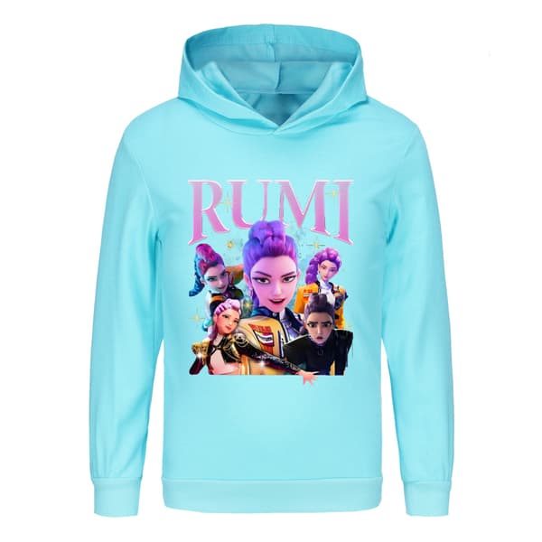 Demon Hunters Barnehettegenser | K-pop Inspirert Genser* light blue 100cm