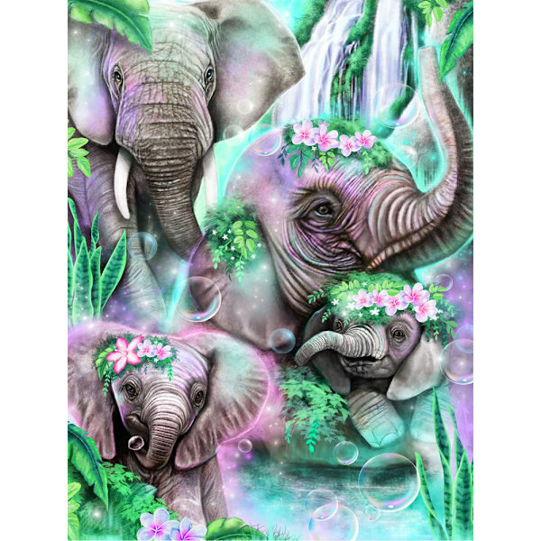 30x40cm adult children 5D DIY set - elephant