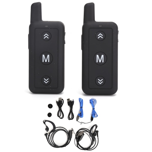 1 par Mini Walkie Talkies Lång räckvidd Bärbar Tvåvägsradio för Köpcentrum Hotell RestaurangV109