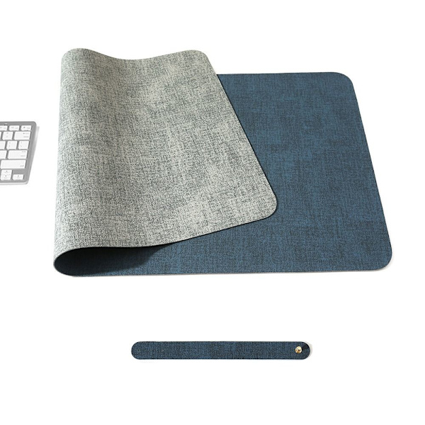 80*40cm læder musemåtte Musemåtte MØRKEBLÅ&GRÅ 60X30CM Mørkeblå&Grå Dark Blue&Grey 60x30cm