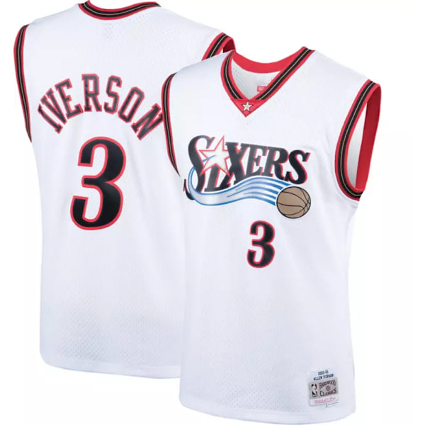 Allen Iverson #3 Retro Basketball Jersey Sæson 2021/2022 Herresportsbeklædning Til Voksne L