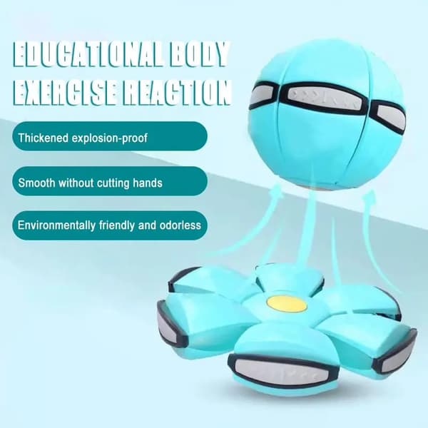 Studsande boll Magisk Metaboll Flygande tefat Studsboll Interaktiv leksak Macaron blue