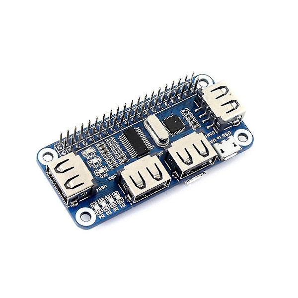 Waveshare 4 USB-portin USB-keskitin Hat Raspberry Pi 4b 3b+ -laitteelle