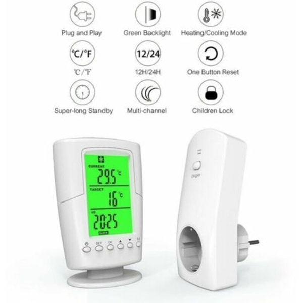 Programmerbar trådlös termostatuttag smart hushållstermostat temperaturisolering timingkontroll termostat