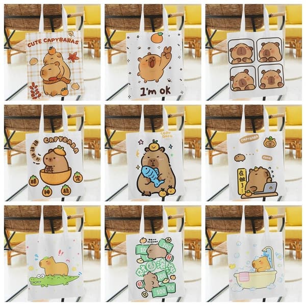 Canvasväska Tecknad Capybara Tote 8 8[qb] 8 8