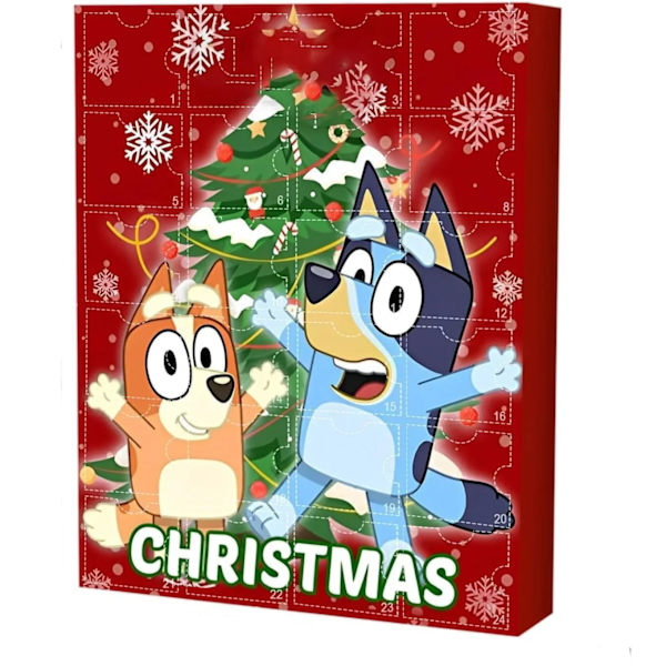 2024 Anime Merry Christmas -seikkailukalenteri Leikkikalut Piirretty söpö seikkailukuvio Leikkikalut Joulu CountDown Joulu Lapset Lahjat (Bluey Koira Sokea Laatikko Tyyppi B) Bluey Dog Blind Box Type B