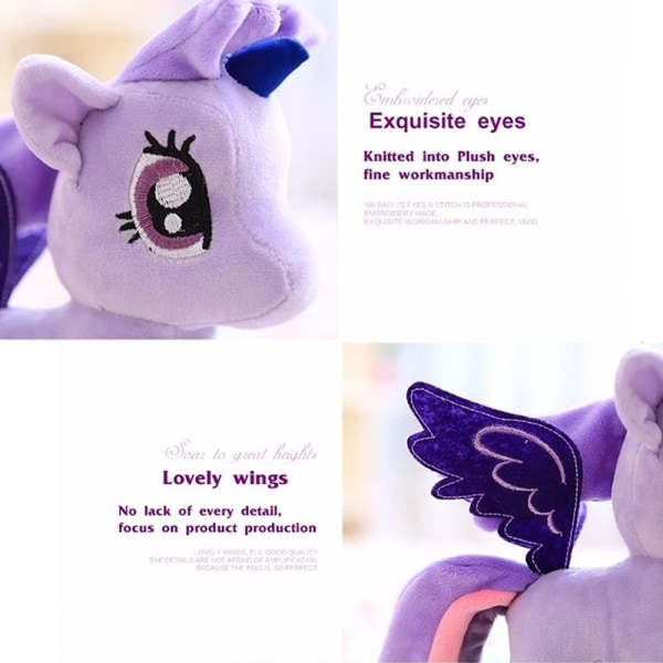 25CM My Little Pony Unicorn Leker LILLA purple