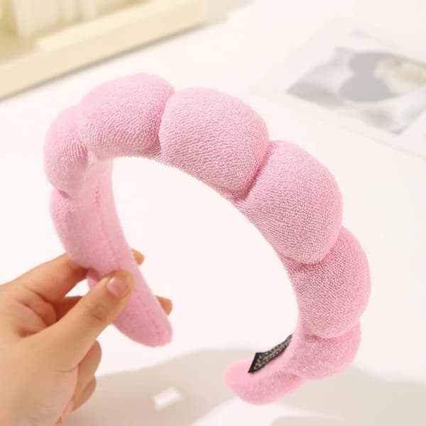 Sky Pandebånd – Skridsikkert Hårbånd til Voksne, Håraccessories til Ansigtsvask og Daglig Brug pink