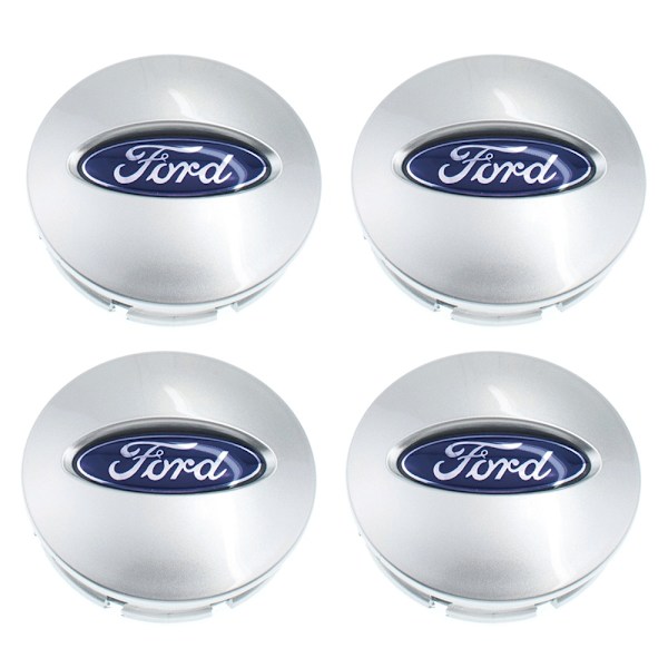 4-pack - Ford navkapslar / Hjulnavsemblem - B 70 70 66mm - Silver