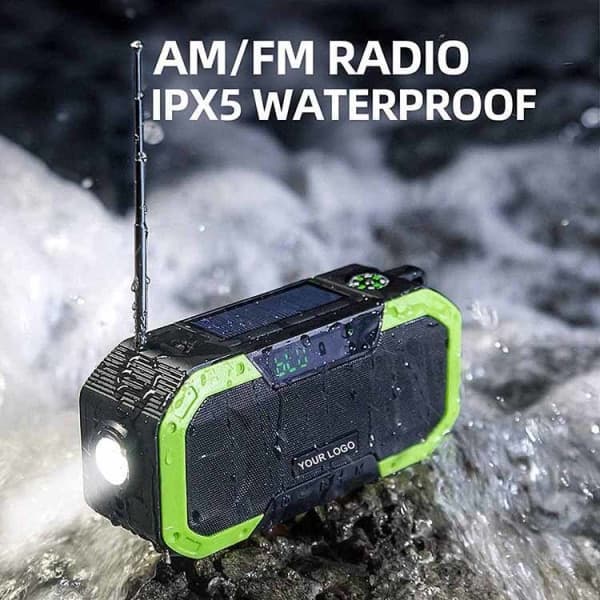 Boom-kampiradio 5000mAh Powerbank Bluetooth-kaiutinvalo