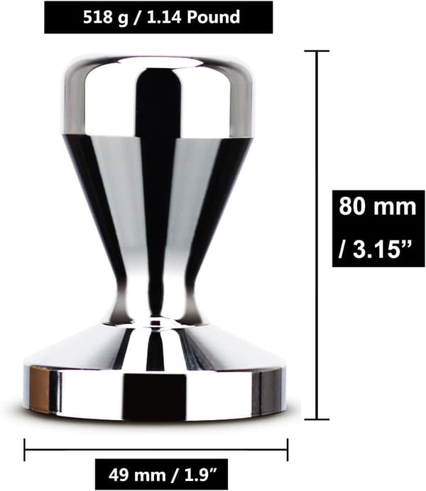 Forkromet Kaffe Tamper 58mm til Espresso Kaffe Professionelt Barista Værktøj