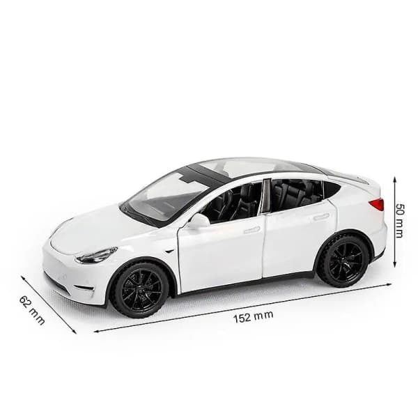 1/32 Tesla Model Y SUV Legetøjsbil Model Trykstøbt Legering Metal Lyd & Lys Træk Tilbage 1:32 Samling Gave til Drenge Tesla Model Y