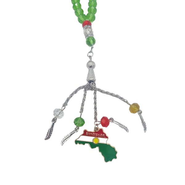 Muslimi rukoushelmet Tasbih Zikr -helmet Kurdistanin lippu