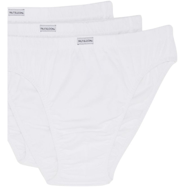 Fruit Of The Loom Klassiska Slipkalsonger för Män (3-pack) Vit Vit White XL