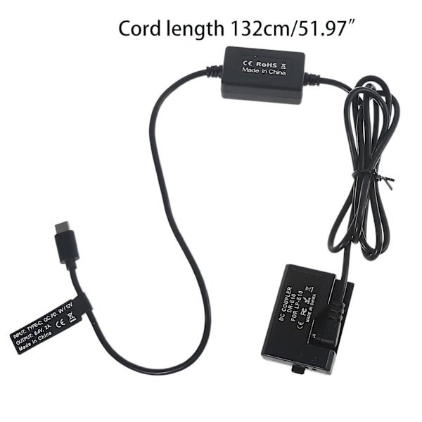 For Kiss X50 X70, 1300d 1500d 2000d kameraer, usb-c Ac strømadapter