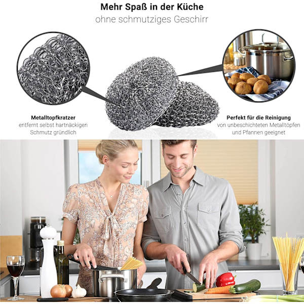 Skrubba i en högkvalitativ metallkruka - i en uppsättning av 10 - Skrapan
