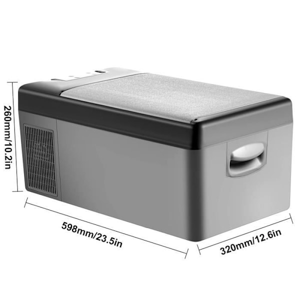 VEVOR 15L bilkylskåp - Bärbar elektrisk kylbox med digital LCD-skärm