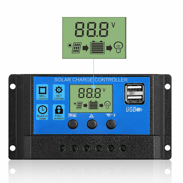 Solcelleladningsregulator 30a