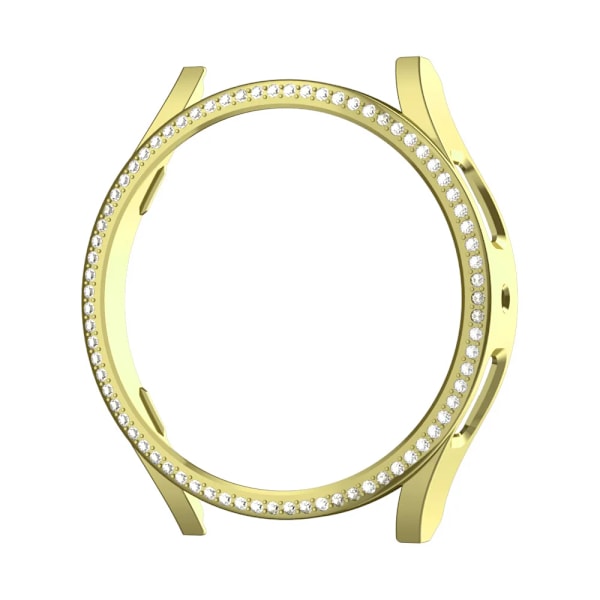 Fodral för Samsung Galaxy Watch 6 5 4 40mm 44mm Fodral PC Enstaka rad Diamantpläterad Blank Hölje Bumper Utan Glas Guld Gold Galaxy Watch4 5 40mm