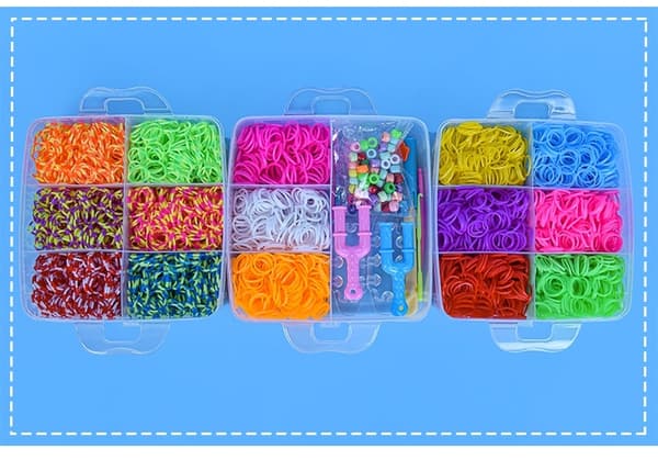 Mega-setti Loom Bands - 4500 kpl tarvikkeilla multifärg multicolor