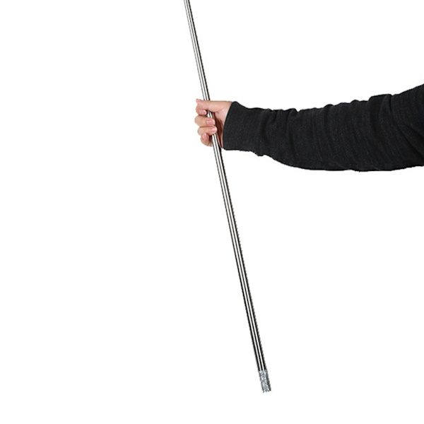 Sträckbar käpp bärbar professionell trolling pole scenföreställning leksak metall utomhusverktyg försvarskäpp hus silver Silver 13.M