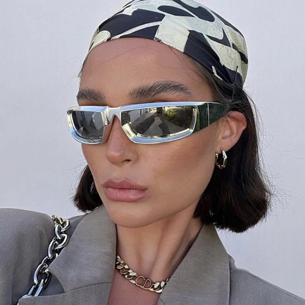 2023 Nye Udendørs Firkantede Solbriller Mode Spejl Linser Kørsel Omkostningseffektiv Steam Punk Unisex Y2K Solbriller