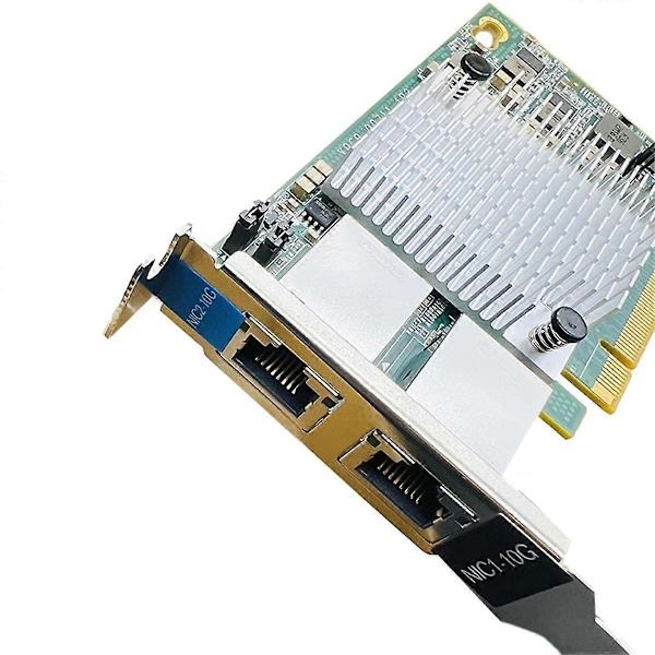 10G Dual Port Ethernet Netværkskort X540-T2 PCIE-X8 X16 Netværksudvidelseskort Understøttelse af NAS[qb]