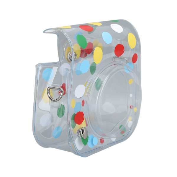 Transparent kameraetui med farverige prikker, beskyttende etui til instant kamera Mini 12