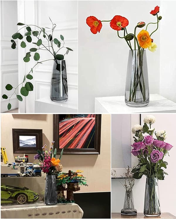 Stor Kvalitetsvas 22 cm - Utsökt Grå Blomvas Hög Vas