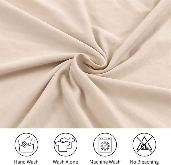 Stretch stolsöverdrag, set om 4 eller 6, tvättbara överdrag i beige4st(BT) 4pcs beige