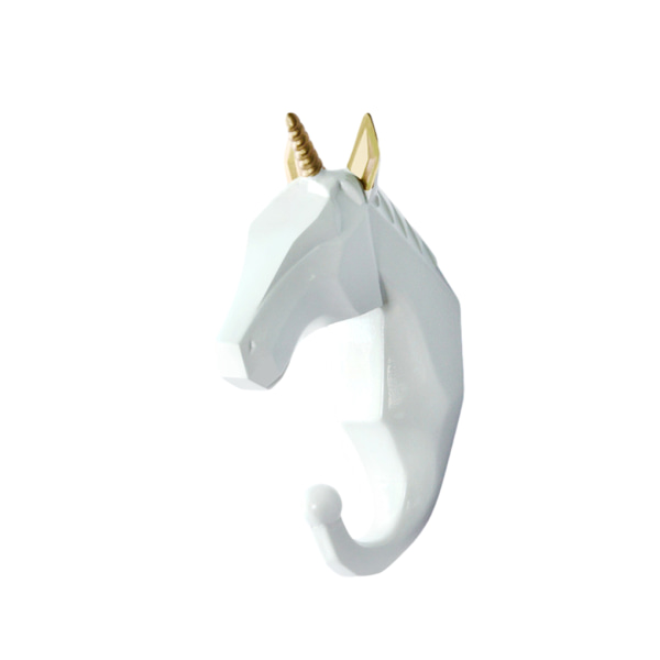 1/2/3/5 Vahva ja kestävä eläinpään avaimenkoukku yksinkertaiseen valkokultaan (hevonen) White gold (horse) Set