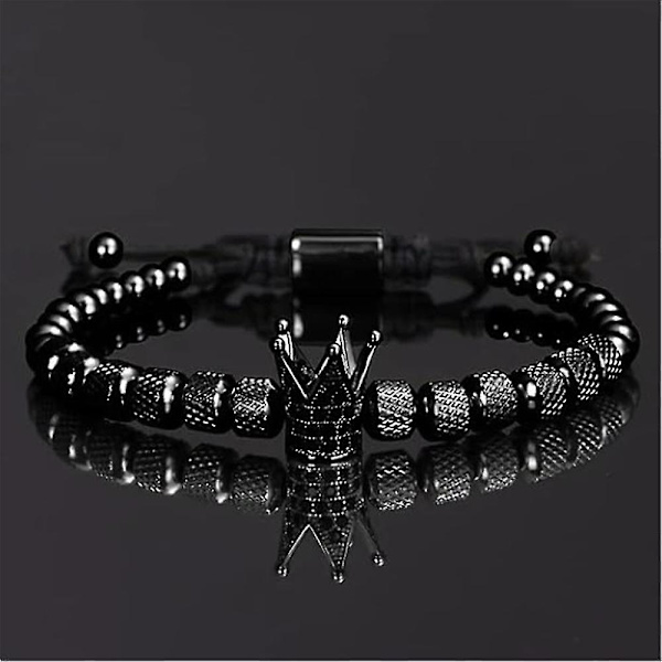 Till min man, räta din krona, kungligt armband, herrkläder, presenter Black
