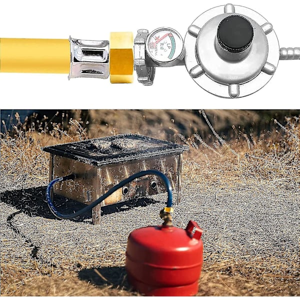 Gassadapter 1/2 til 1/4, 3/4 tilkoblingsstykke for gasskomfyrer, campingovner, kobber gasslange adapter