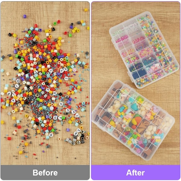 Snackboks med 24 rum, 2 transparente plader med låg til R[qb] 24 compartments