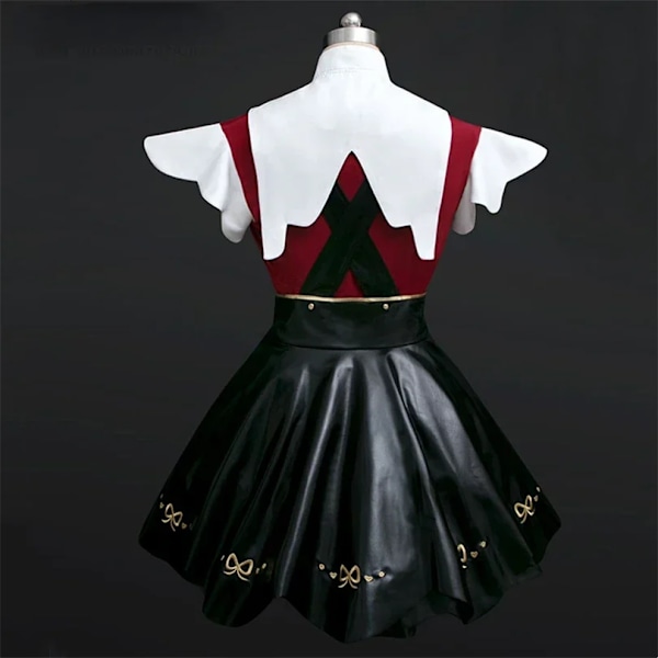 Needy Girl Overdose/Needy Streamer Overload Ame KAngel Karneval Julklänning Halloween Cosplay Kostym X XS Bustle One Size