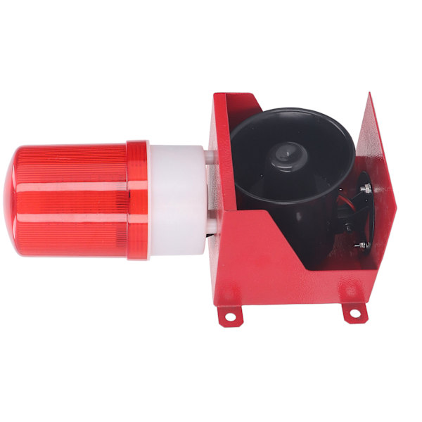 Industriel sirenealarm udendørs 115dB lydlyssignal vandtæt nødstrobe advarselslys DC24V