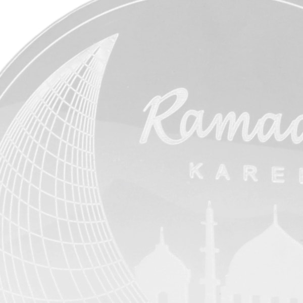 Ramadan Mubarak LED-lamppu 3D akryyli koristeellinen RGB värikäs Eid Mubarak yövalo kaukosäätimellä muslim perheille